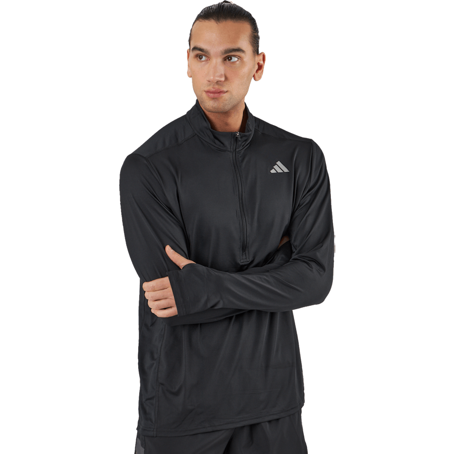 Own the Run 1/2 Zip Langarm-Top Schwarz