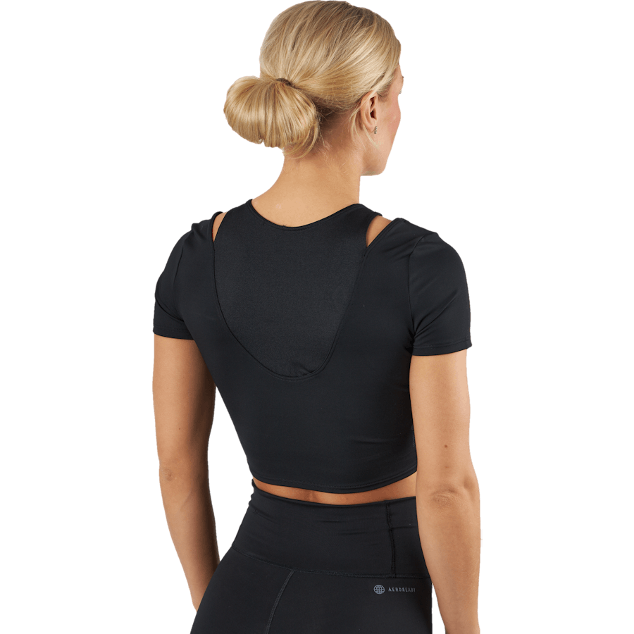 Maglietta HIIT AEROREADY Crop Training Nero
