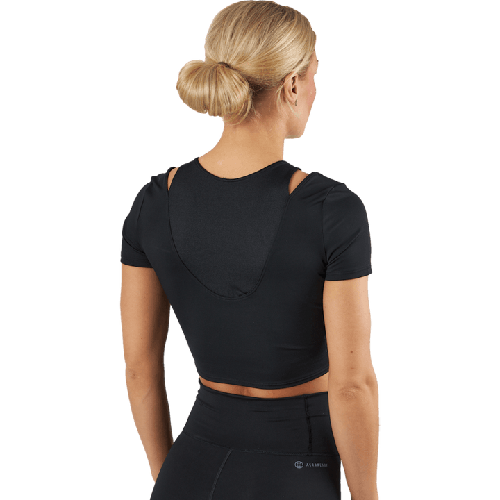 Maglietta HIIT AEROREADY Crop Training Nero