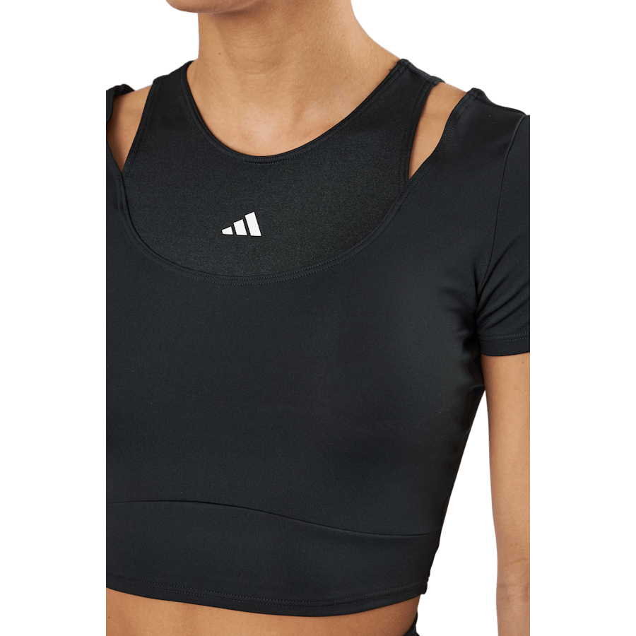 Maglietta HIIT AEROREADY Crop Training Nero