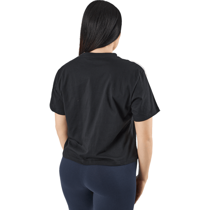 Essentials 3-Stripes Single Jersey Crop Top Nero