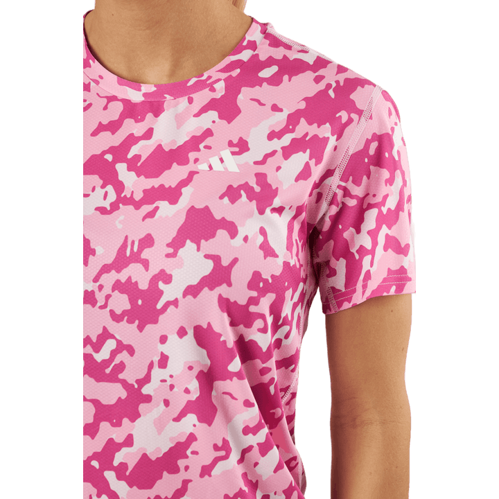 Own the Run Camo Running T-Shirt Clear Pink