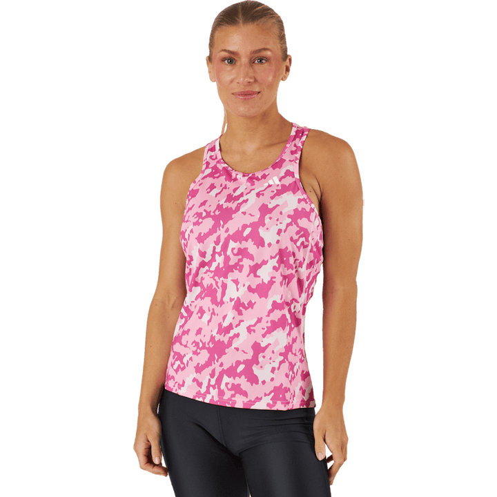 Débardeur de course camouflage Own the Run rose clair