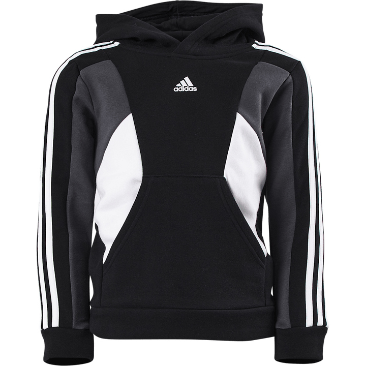 Sweat à capuche colorblock 3 bandes noir