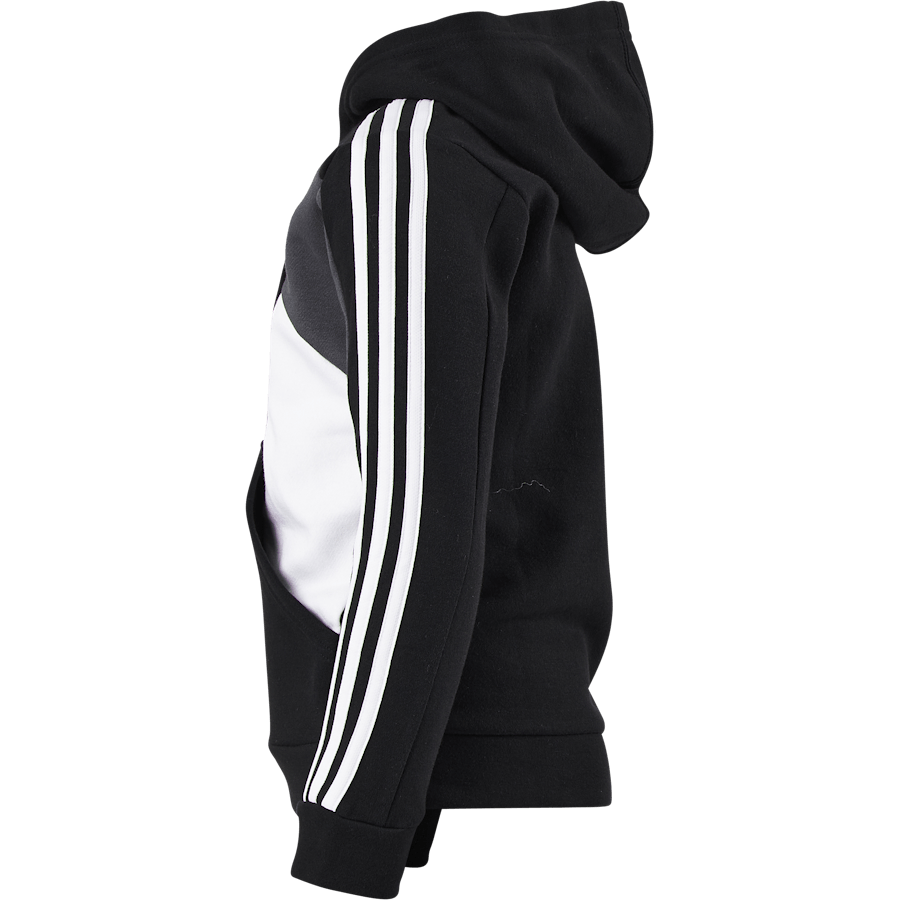 Sweat à capuche colorblock 3 bandes noir