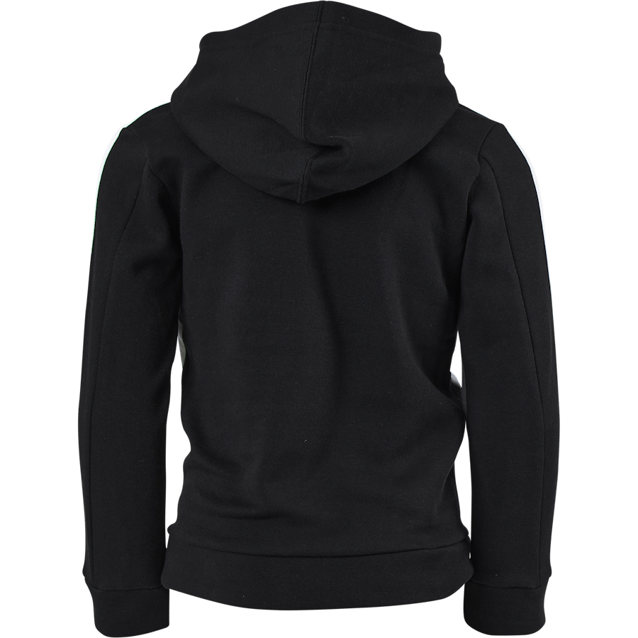 Sweat à capuche colorblock 3 bandes noir