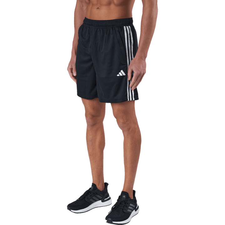 Train Essentials Piqué 3-Stripes Training Shorts Black
