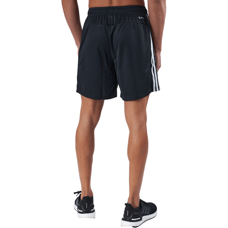 Train Essentials Piqué 3-Stripes Training Shorts Black
