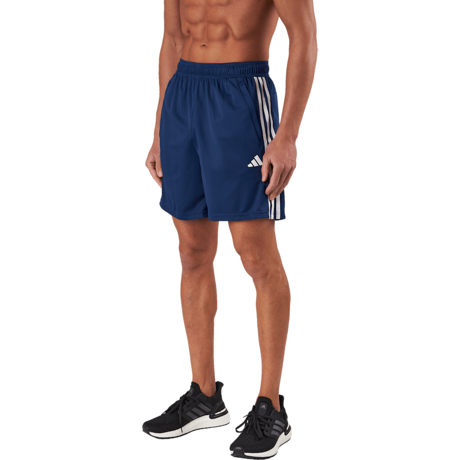 Train Essentials Piqué 3-Stripes Training Shorts Dark Blue