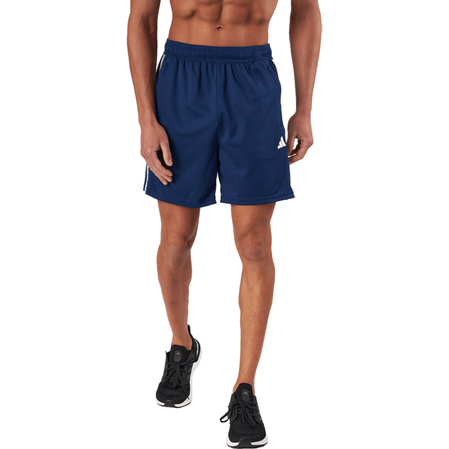 Train Essentials Piqué 3-Stripes Training Shorts Dark Blue