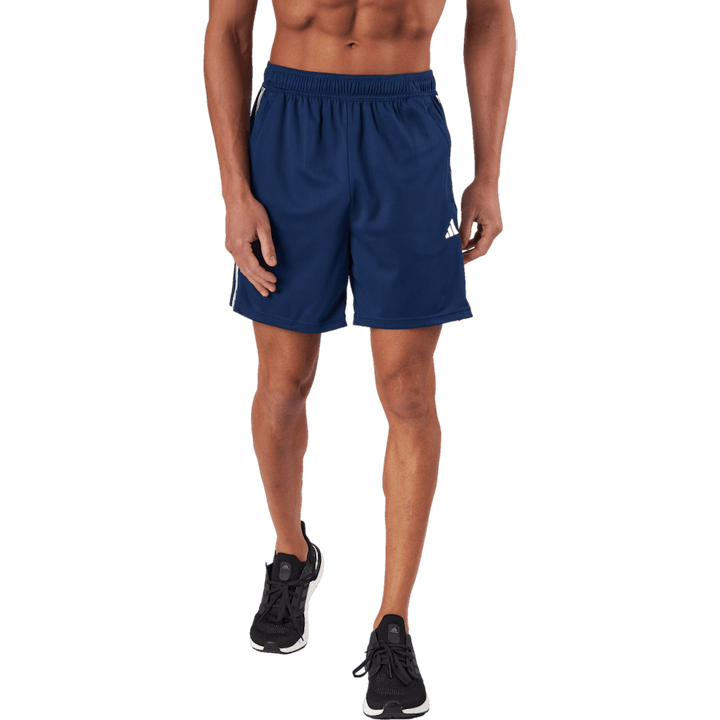 Train Essentials Piqué 3-Stripes Training Shorts Dark Blue