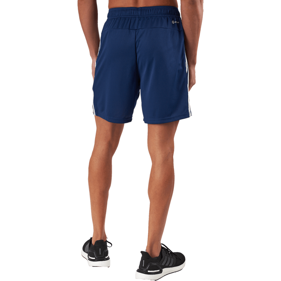 Train Essentials Piqué 3-Stripes Training Shorts Dark Blue