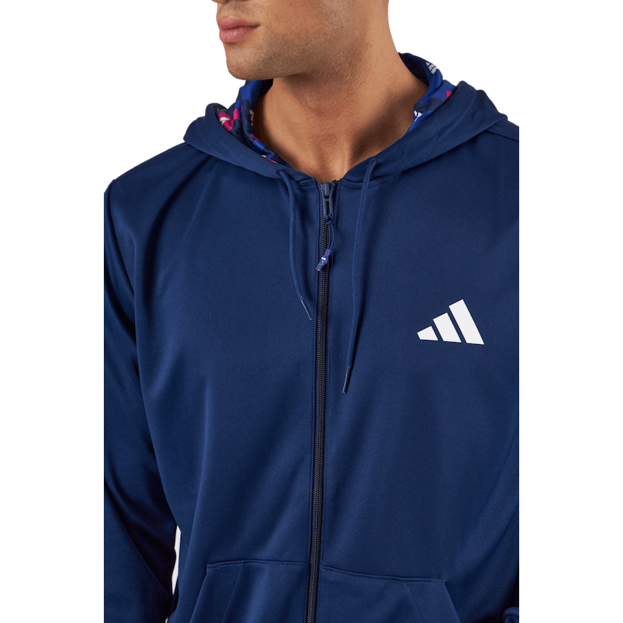 Train Essentials Seasonal Training Full-Zip Jacke dunkelblau