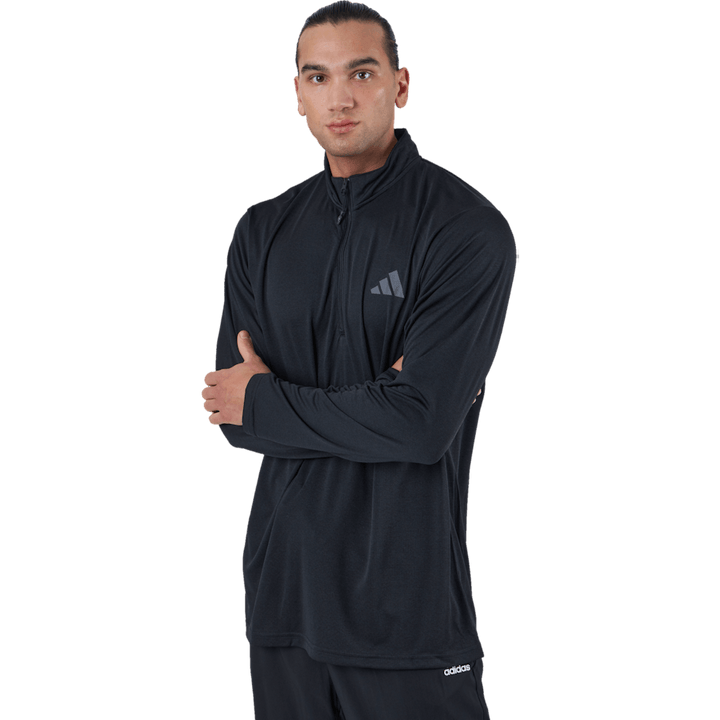 Train Essentials Seasonal Training Felpa a maniche lunghe 1/4-Zip Nero