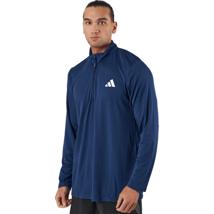 "Train Essentials" sezoninės treniruotės 1/4-Zip džemperis ilgomis rankovėmis, tamsiai mėlynas