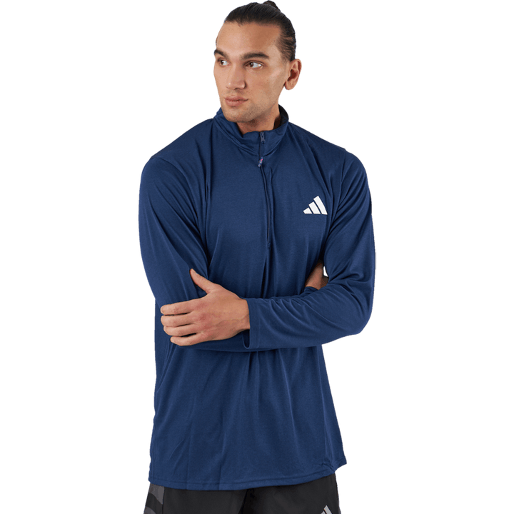 "Train Essentials" sezoninės treniruotės 1/4-Zip džemperis ilgomis rankovėmis, tamsiai mėlynas