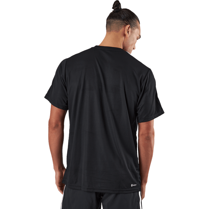 Train Essentials majica za trening s tremi črtami Black