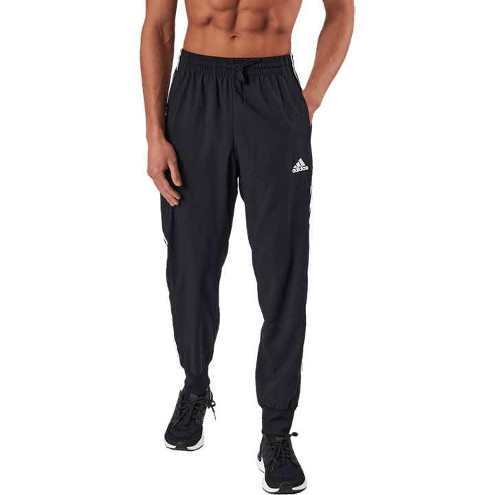 AEROREADY Essentials Joggers med avsmalnande mudd och vävda 3 ränder Svart
