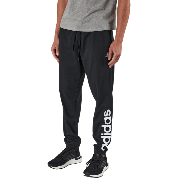 Essentials Single Jersey Tapered Elasticized Cuff Logo Joggers Black