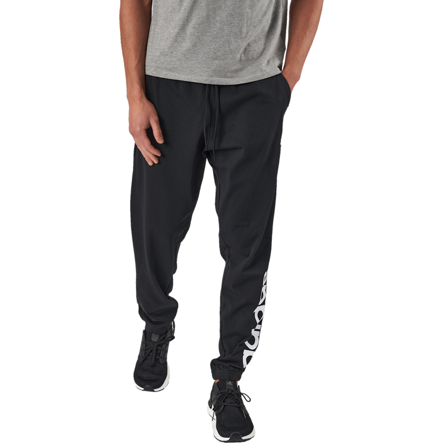 Essentials Single Jersey Tapered Elasticized Cuff Logo Joggers Black