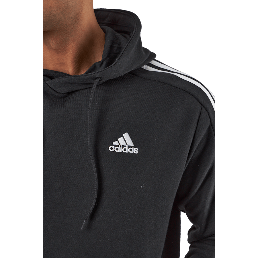 Essentials French Terry 3-Stripes Hoodie Black