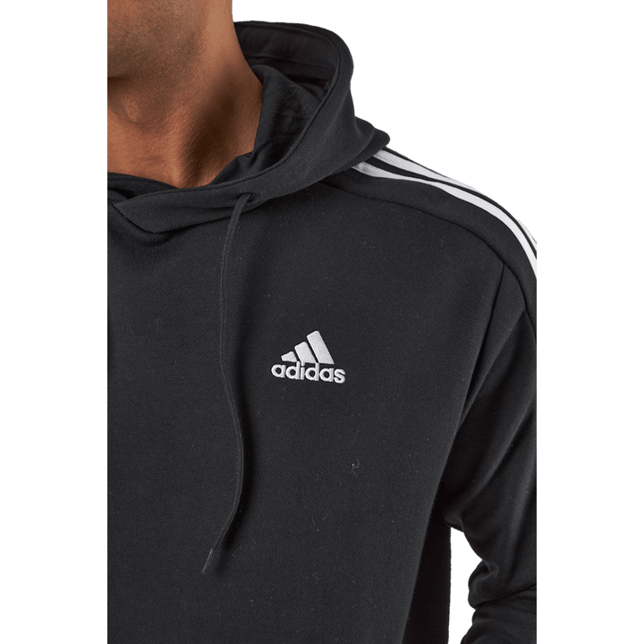 Essentials French Terry 3-Stripes Hoodie Black