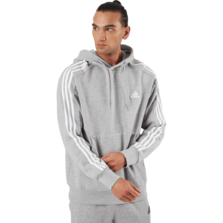 Essentials French Terry 3-Stripes Hoodie Medium Grey Heather