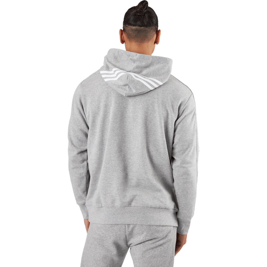 Essentials French Terry 3-Stripes Hoodie Medium Grey Heather