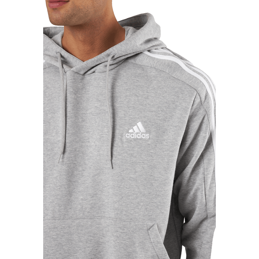 Essentials French Terry 3-Stripes Hoodie Medium Grey Heather