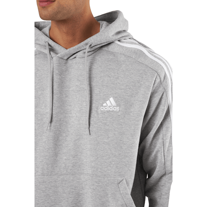 Essentials French Terry 3-Stripes Hoodie Medium Grey Heather