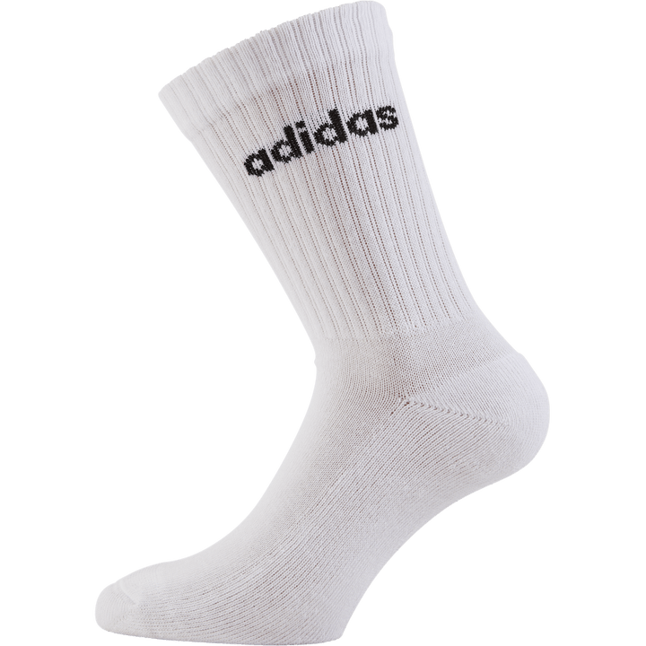 Chaussettes matelassées Linear Crew (3 paires) Gris moyen chiné / Blanc / Noir