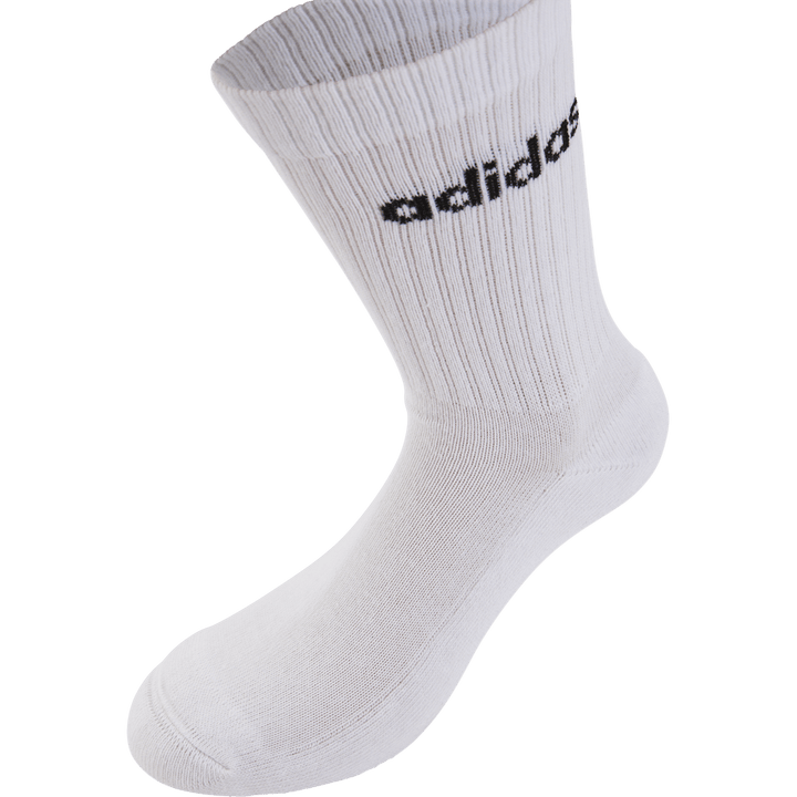 Chaussettes matelassées Linear Crew (3 paires) Gris moyen chiné / Blanc / Noir