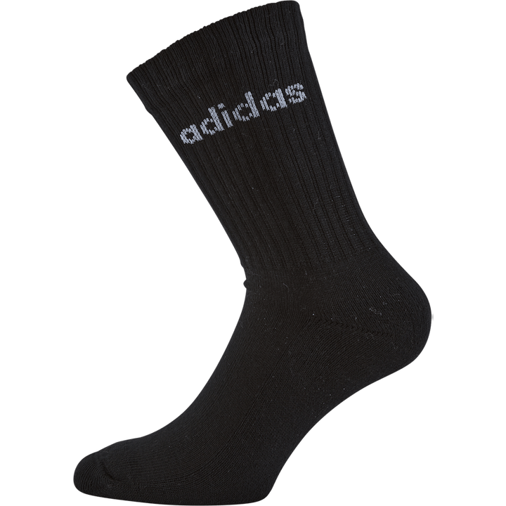 Chaussettes matelassées Linear Crew (3 paires) Gris moyen chiné / Blanc / Noir