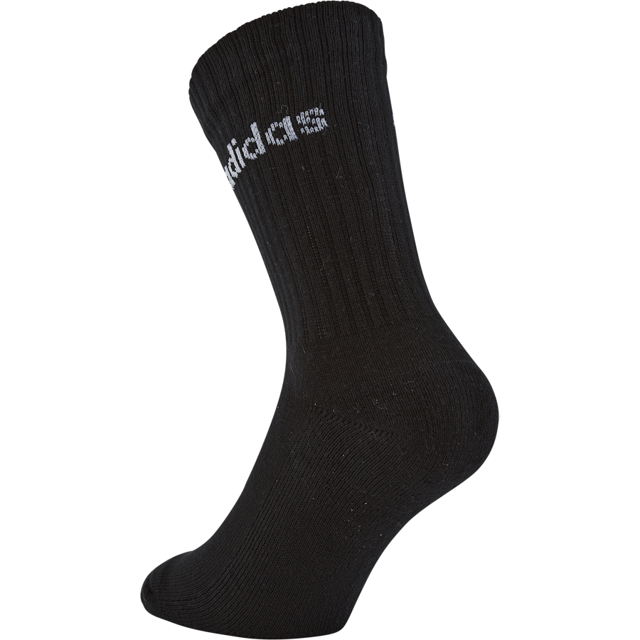 Chaussettes matelassées Linear Crew (3 paires) Gris moyen chiné / Blanc / Noir