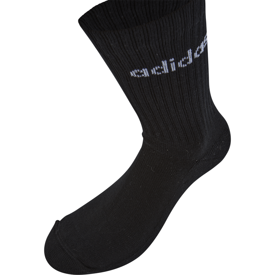 Chaussettes matelassées Linear Crew (3 paires) Gris moyen chiné / Blanc / Noir