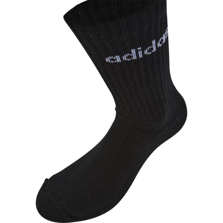 Chaussettes matelassées Linear Crew (3 paires) Gris moyen chiné / Blanc / Noir