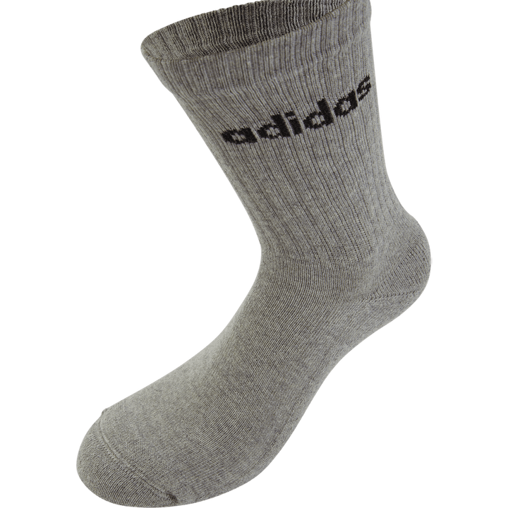 Chaussettes matelassées Linear Crew (3 paires) Gris moyen chiné / Blanc / Noir
