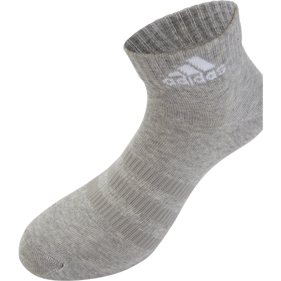 Thin and Light Sportswear Ankle Socks 6 Pairs Medium Grey Heather