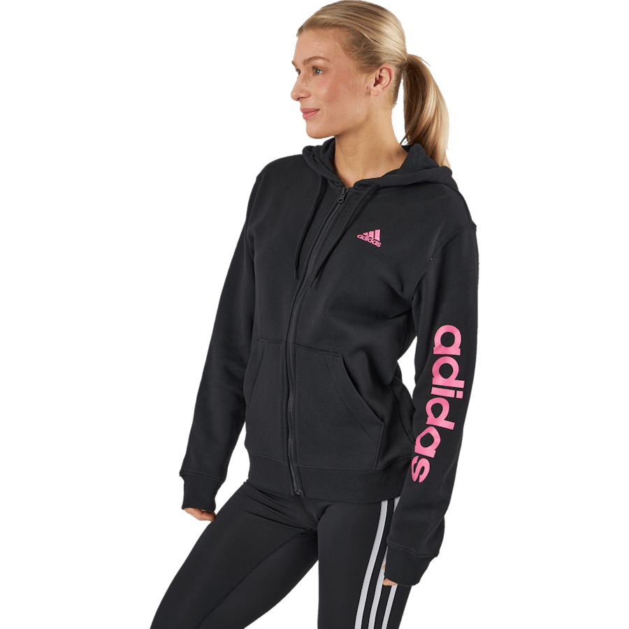 Essentials Linear Full-Zip French Terry Hoodie Black