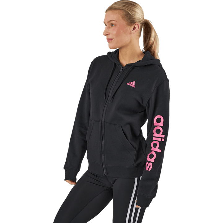 Essentials Linear Full-Zip French Terry Hoodie Black