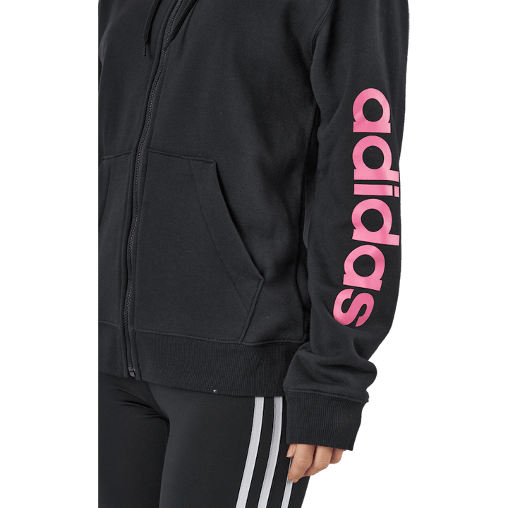Essentials Linear Full-Zip French Terry Hoodie Black