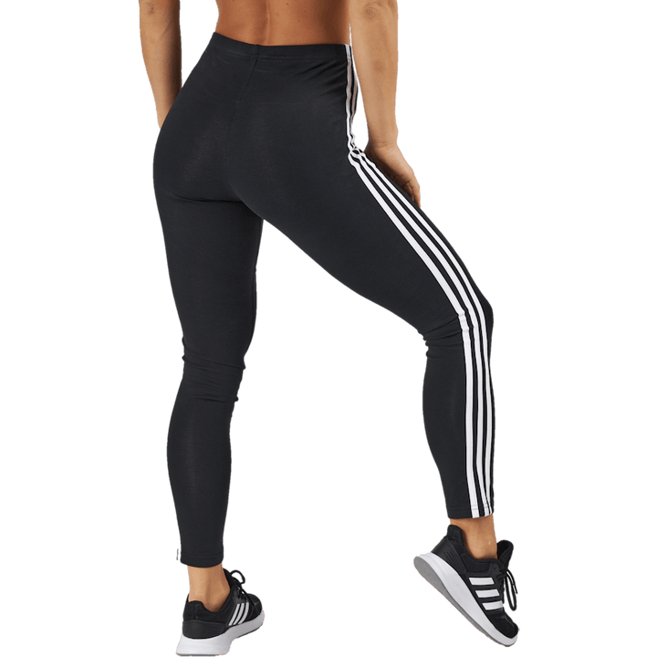Essentials 3-Stripes High-Waisted Single Jersey Leggings Black / White