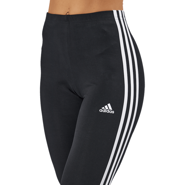 Essentials 3-Stripes High-Waisted Single Jersey Leggings Black / White