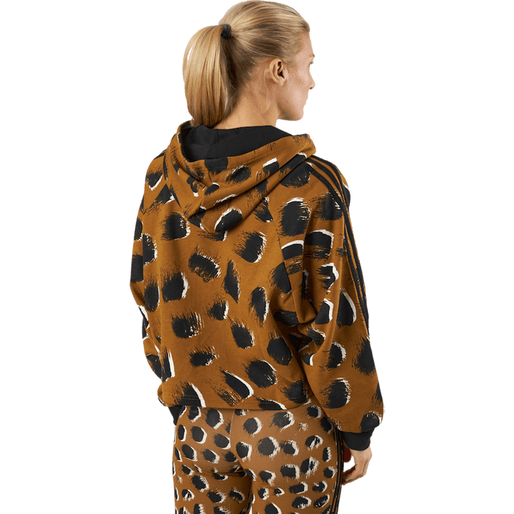 Essentials 3-Stripes Animal Print Hoodie Brostr/Multco/Black