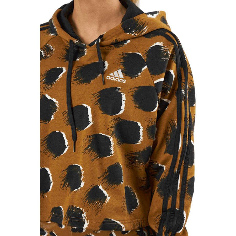 Essentials 3-Stripes Animal Print Hoodie Brostr/Multco/Black