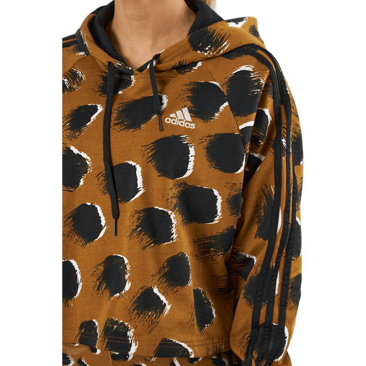 Essentials 3-Stripes Animal Print Hoodie Brostr/Multco/Black