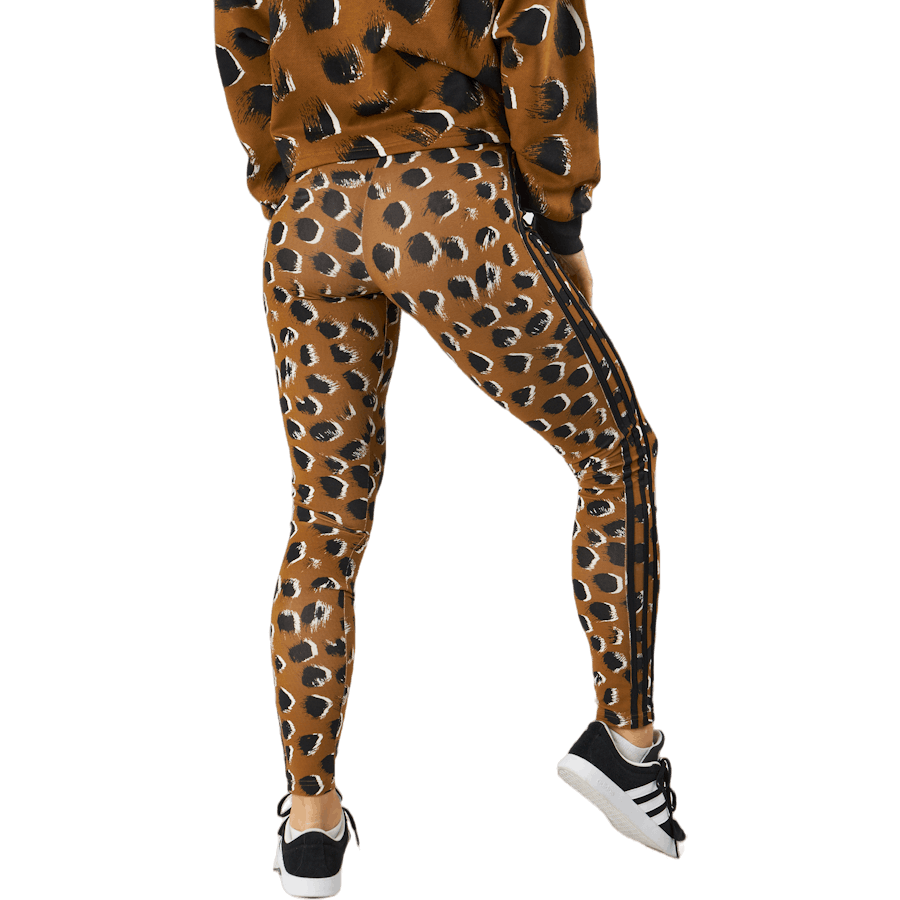 Essentials 3-Stripes Animal Print Leggings Brostr/Multco/Black