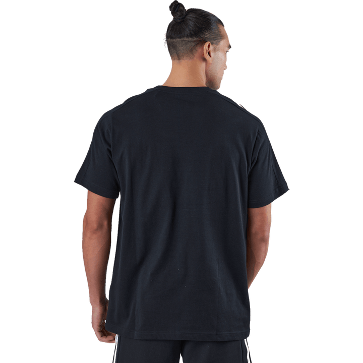 Essentials Single Jersey 3-Streifen T-Shirt Schwarz