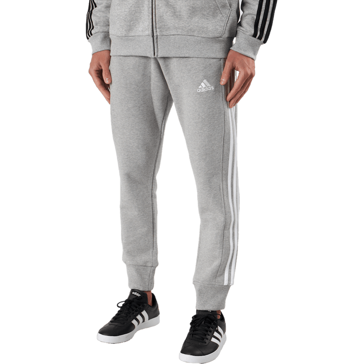 Essentials French Terry Tapered Cuff 3-Stripes Joggers Medium Grey Heather