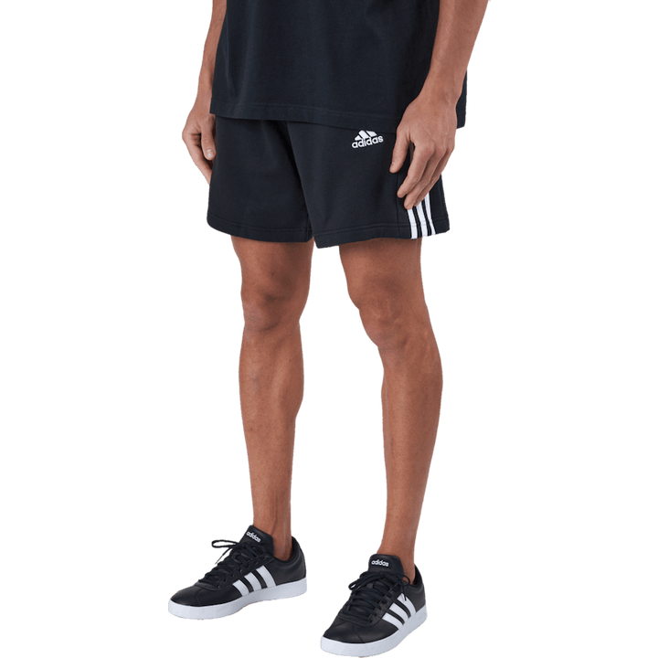 Essentials French Terry 3-Stripes Shorts Black